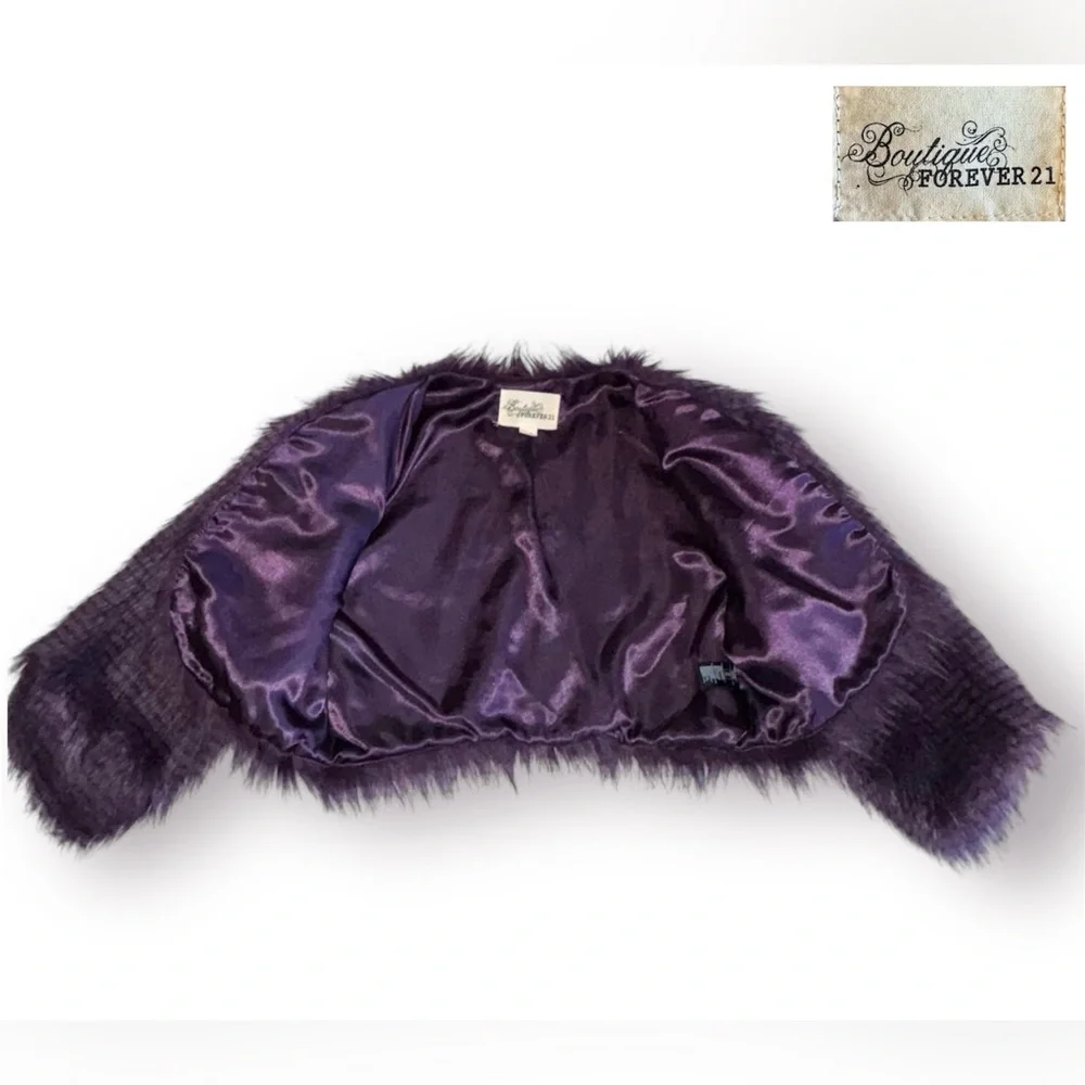 🛍️SALE🛍️ Boutique XXI Chic Cropped Faux Fur Bolero | Teddy Jacket - Picture 5 of 8